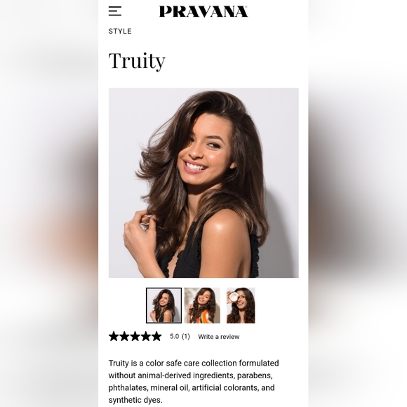 Pravana Truity Vegan Set: Daily Cleanse, Daily Condition & Thermal BlowDry Cream - Picture 2 of 6